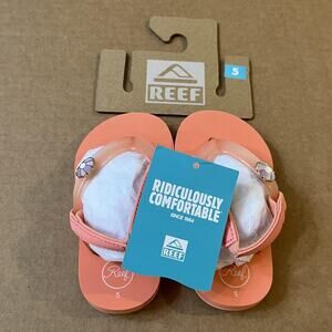 Reef Sandals Kids Toddler Size 5 Peach Parfait Little Charming Seashell CJ4229